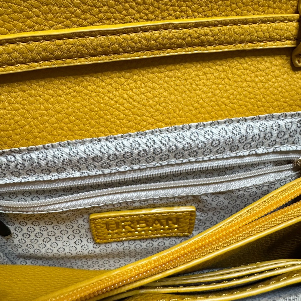 Urban Expressions Yellow Leather Women's Bag